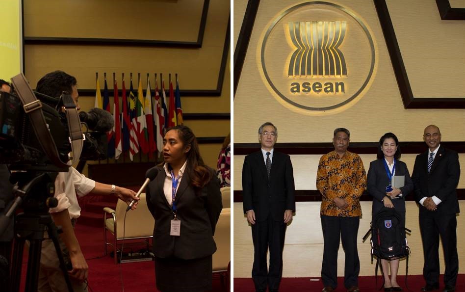 Grace (left) and Vimala (right) during the opening ceremony of the ACE Programme - Batch 3 in 2016 © AHA Centre