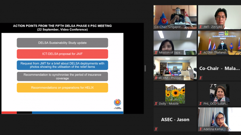 JMT Participates in the 6th Project Steering Committee Meeting for the “Establishment of a Disaster Emergency Logistic System for ASEAN (DELSA) Phase II”