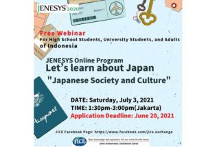 JENESYS2020 Calling for High School Students, University Students and Working Adults of Indonesia