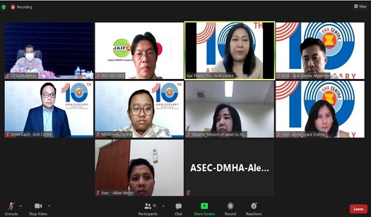 JMT Participates in the 3rd Myanmar Government Local Capacity in Providing Humanitarian Assistance to Support the Repatriation Process Project Steering Committee Meeting in 2021