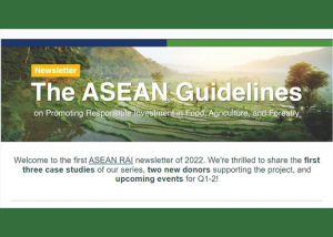 JAIF Supports the ASEAN Guidelines on Promoting Responsible Investment in Food, Agriculture and Forestry (ASEAN RAI)