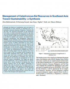 Management of Catadromous Eel Resources in Southeast Asia Toward Sustainability: a Synthesis