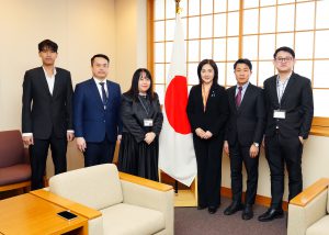 Courtesy Call on Parliamentary Vice-Minister for Foreign Affairs IKUINA Akiko by Young Government Officials from Cambodia and Lao PDR