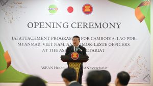 Opening Ceremony IAI Attachment Programme for Cambodia, Lao PDR, Myanmar and Viet Nam (CLMV) and Timor-Leste Officers